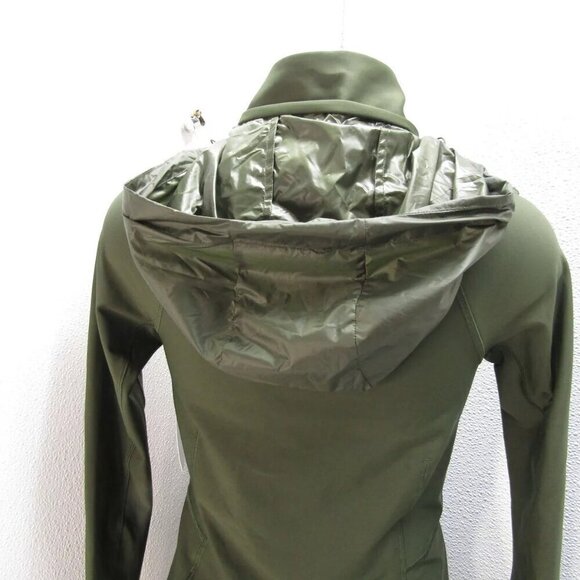 NEW ATHLETA Womens Interval Workout Jacket Hooded Aspen Green Size XS - Picture 3 of 12